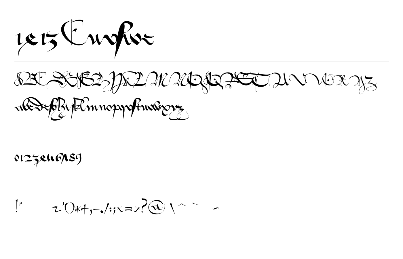 1413 Cursive Font preview