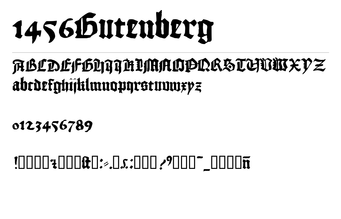 1456Gutenberg Font preview