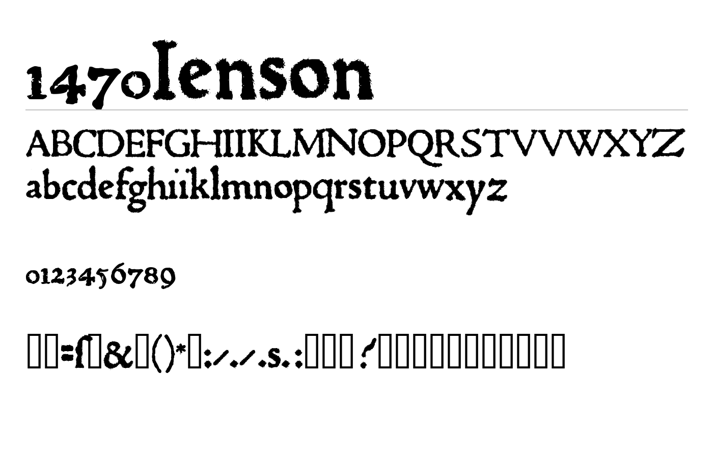 1470Jenson Font preview