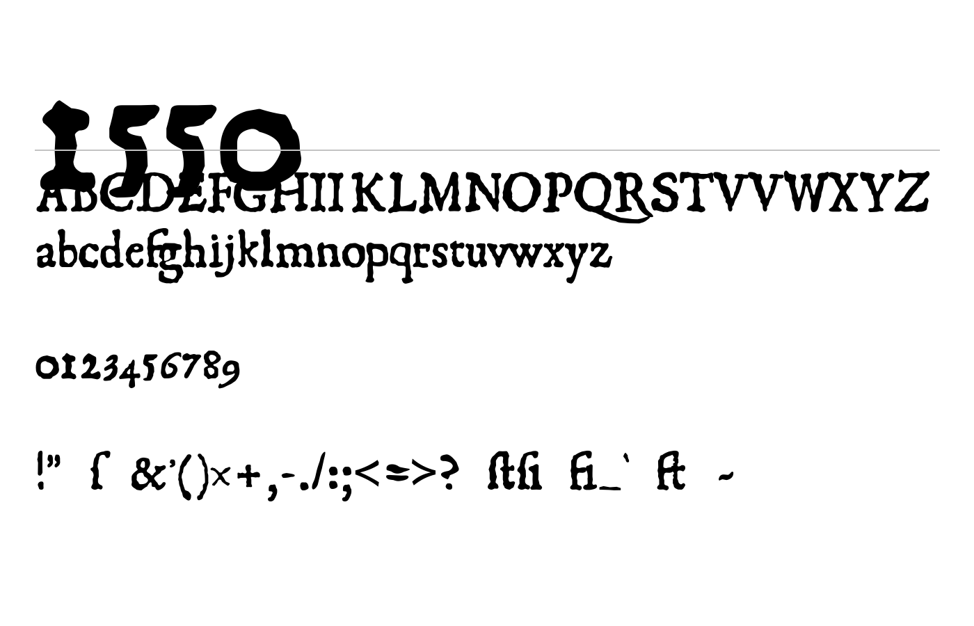 1550 Font preview