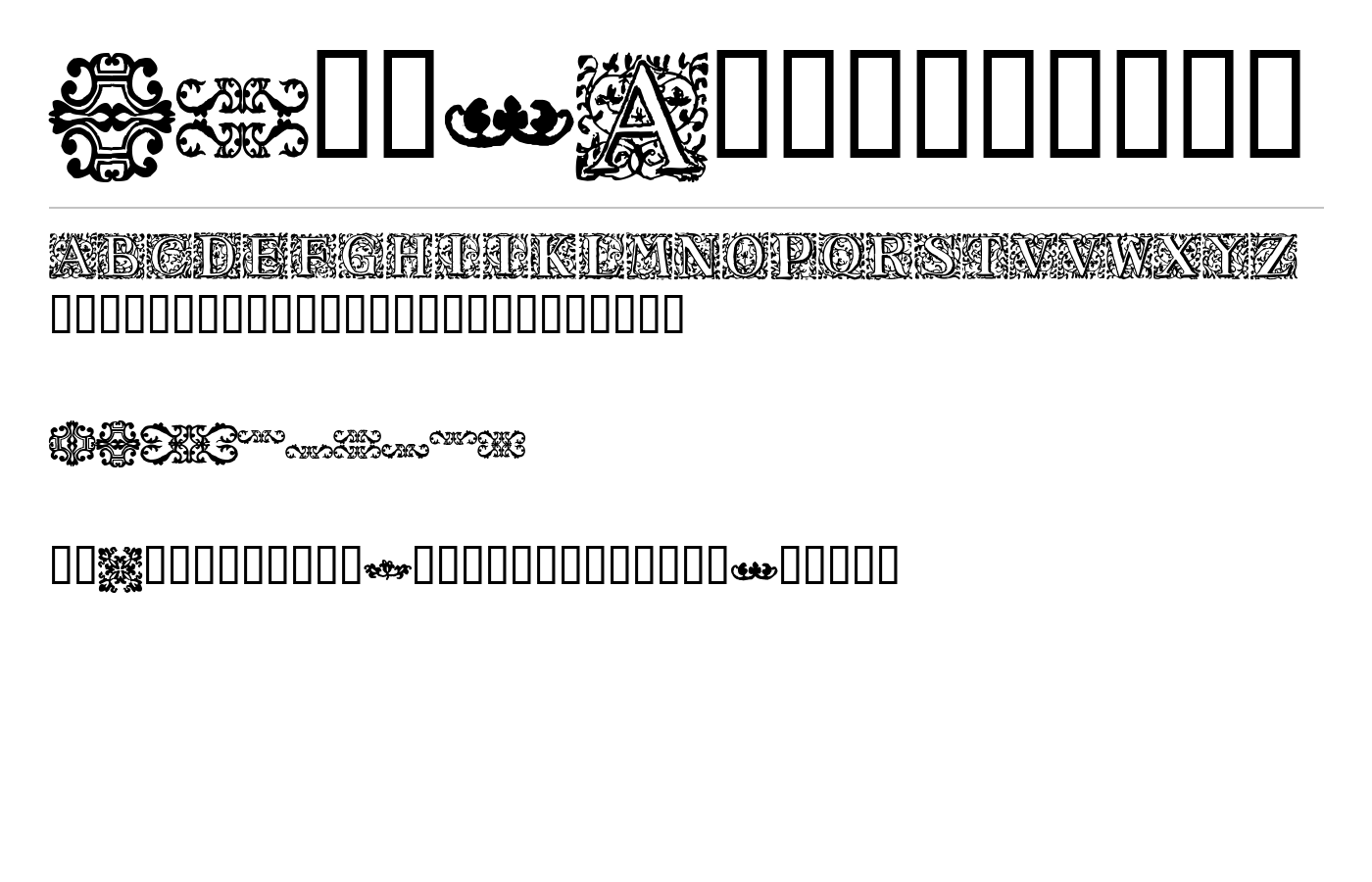 16th_Arabesques Font preview