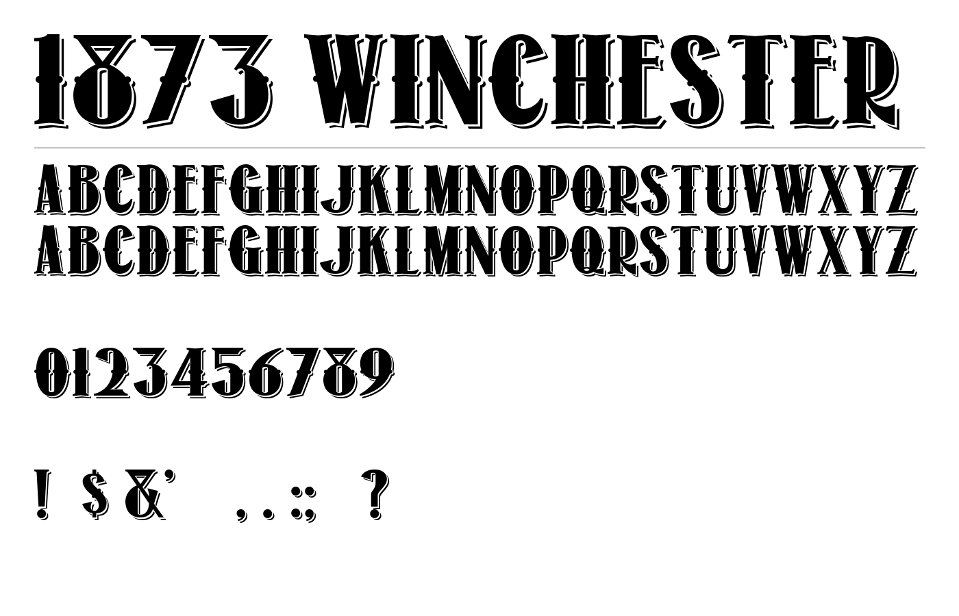 1873 Winchester Font preview