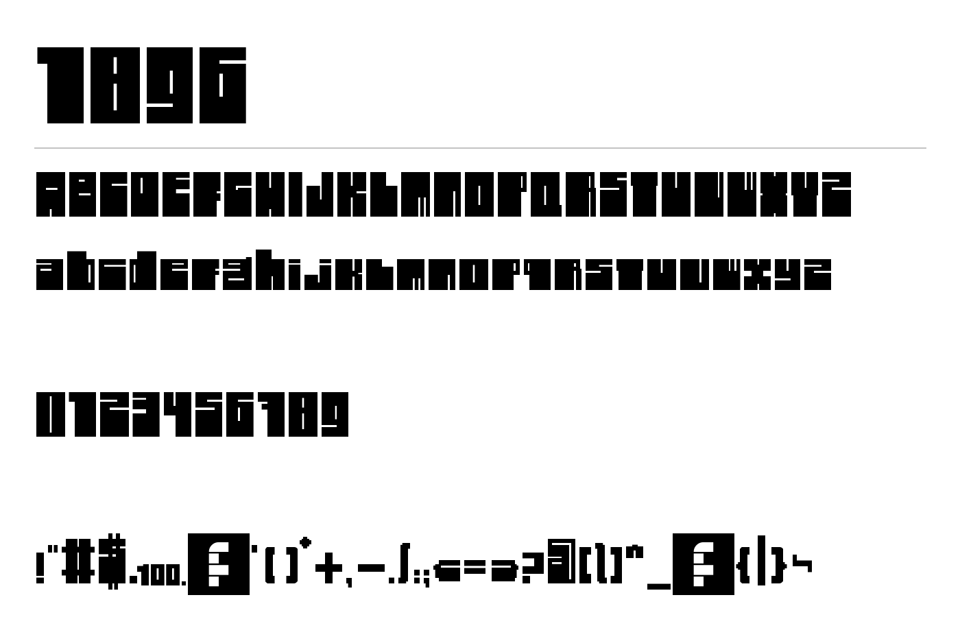 1896 Font preview