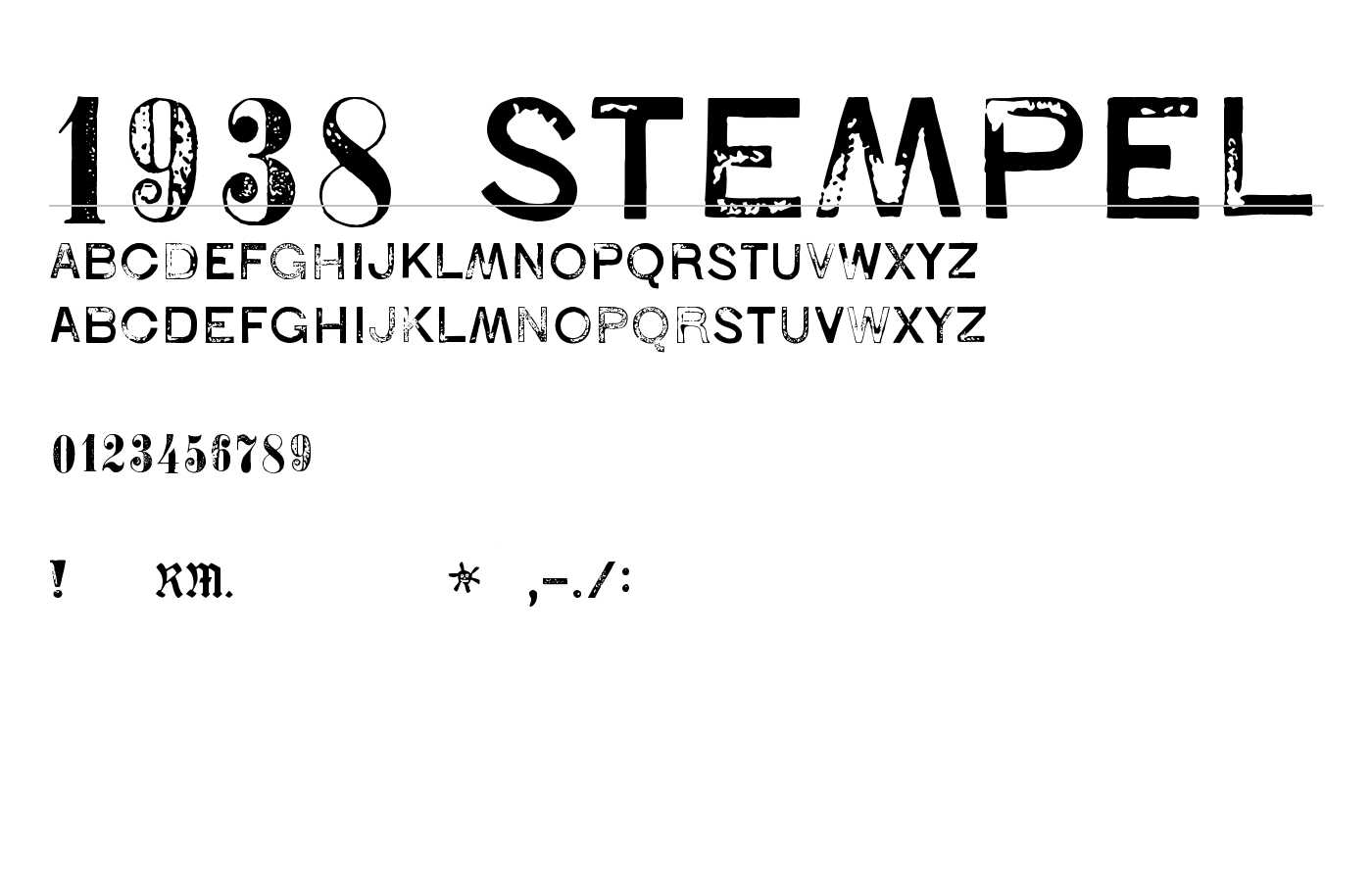 1938 STeMPEL Font preview