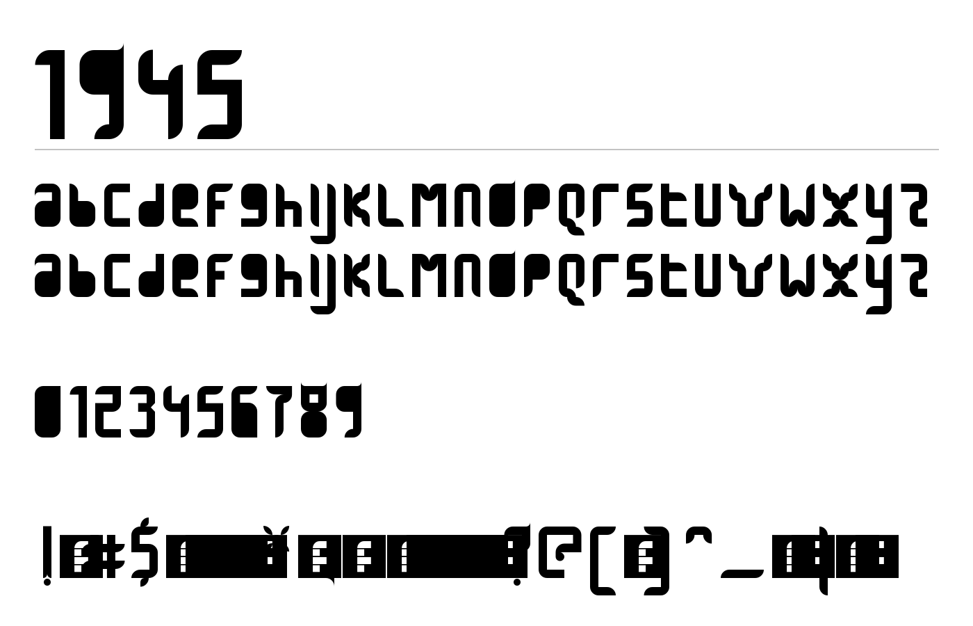 1945 Font preview