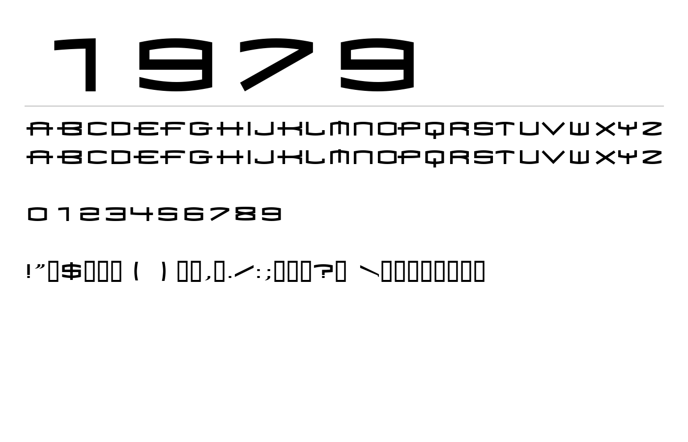 1979 Font preview