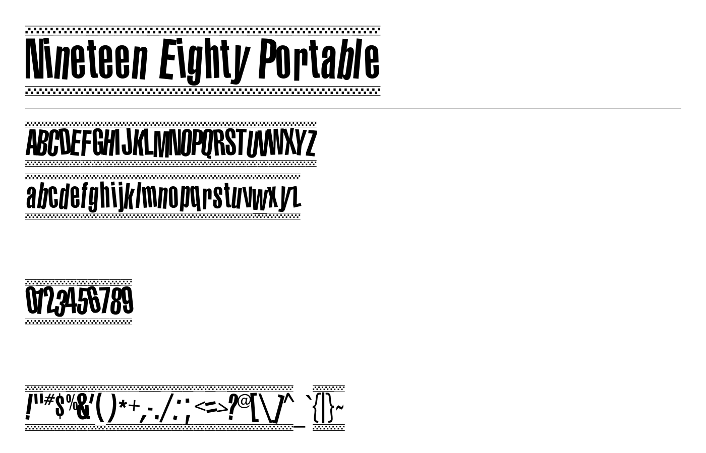 1980 Portable Font preview