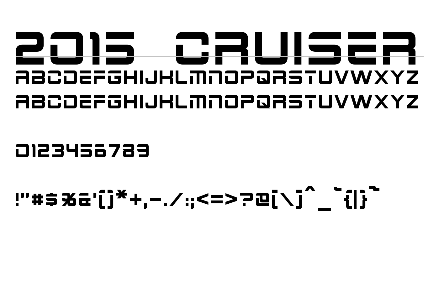 2015 Cruiser Font preview