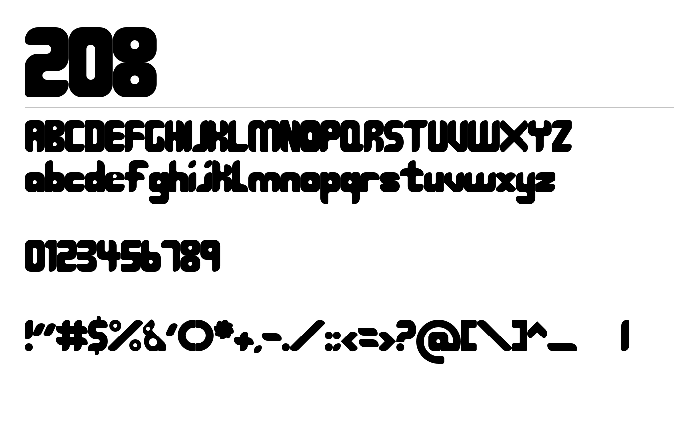 208 Font preview
