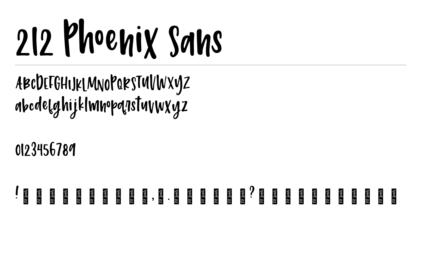 212 Phoenix Sans Font preview
