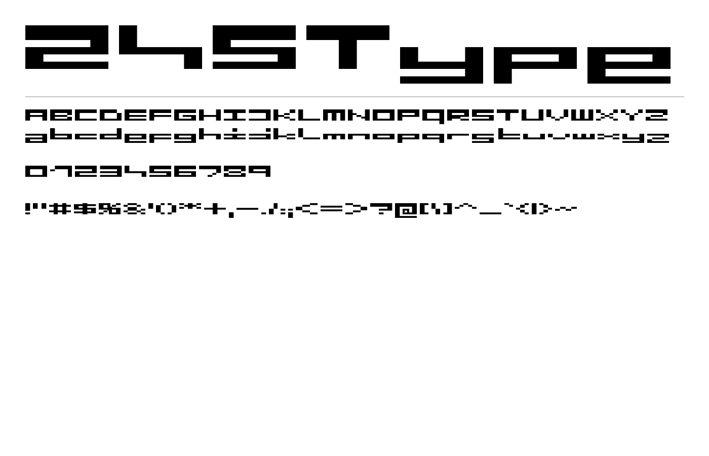 245Type Font preview