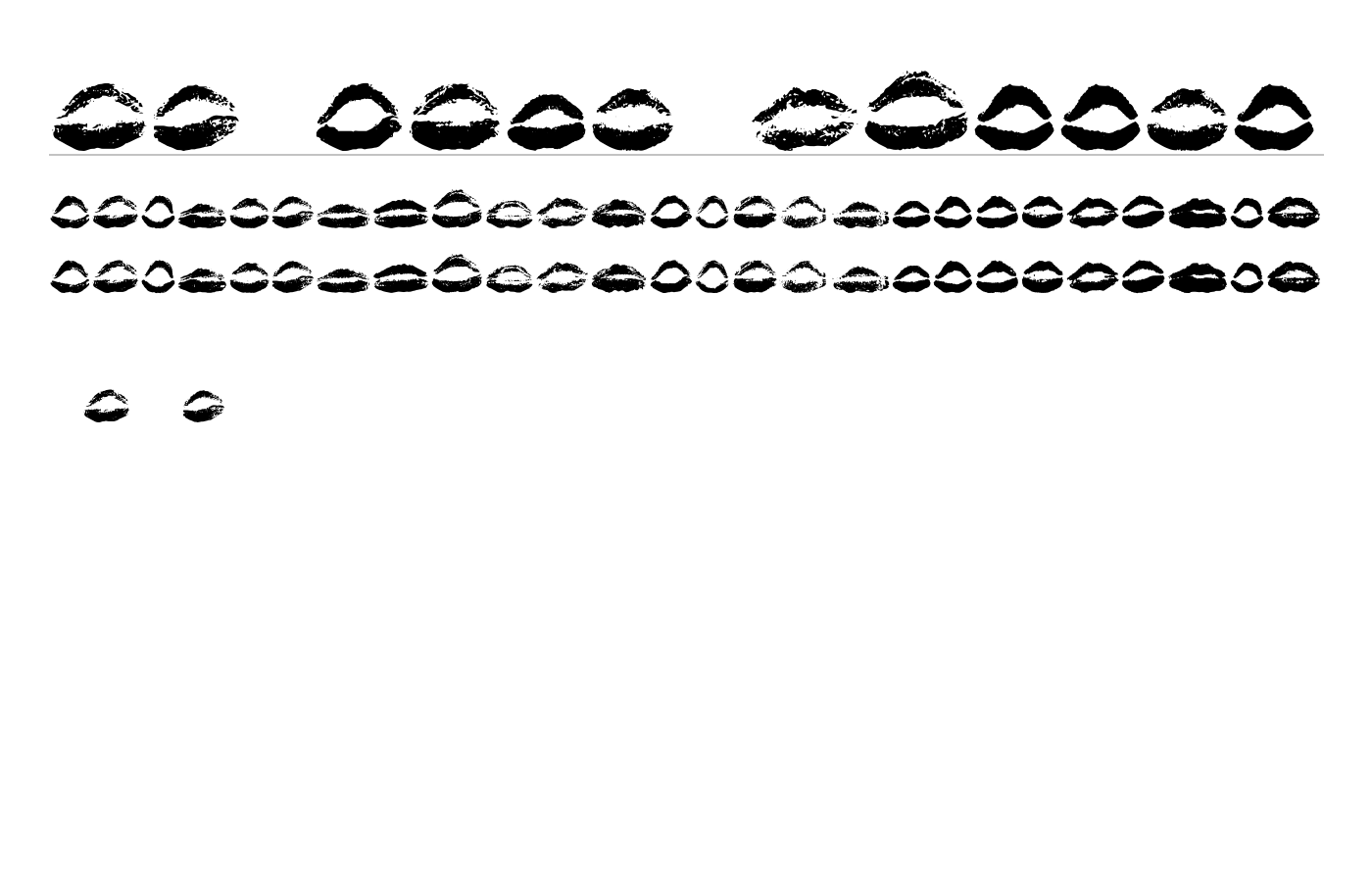 26 More Kisses Font preview