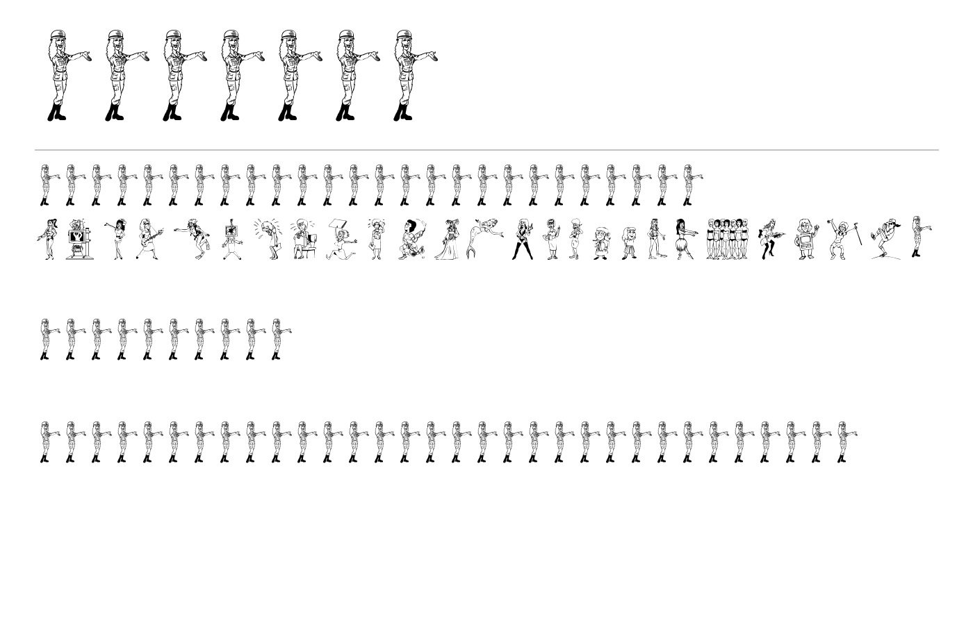 26WOMAN Font preview