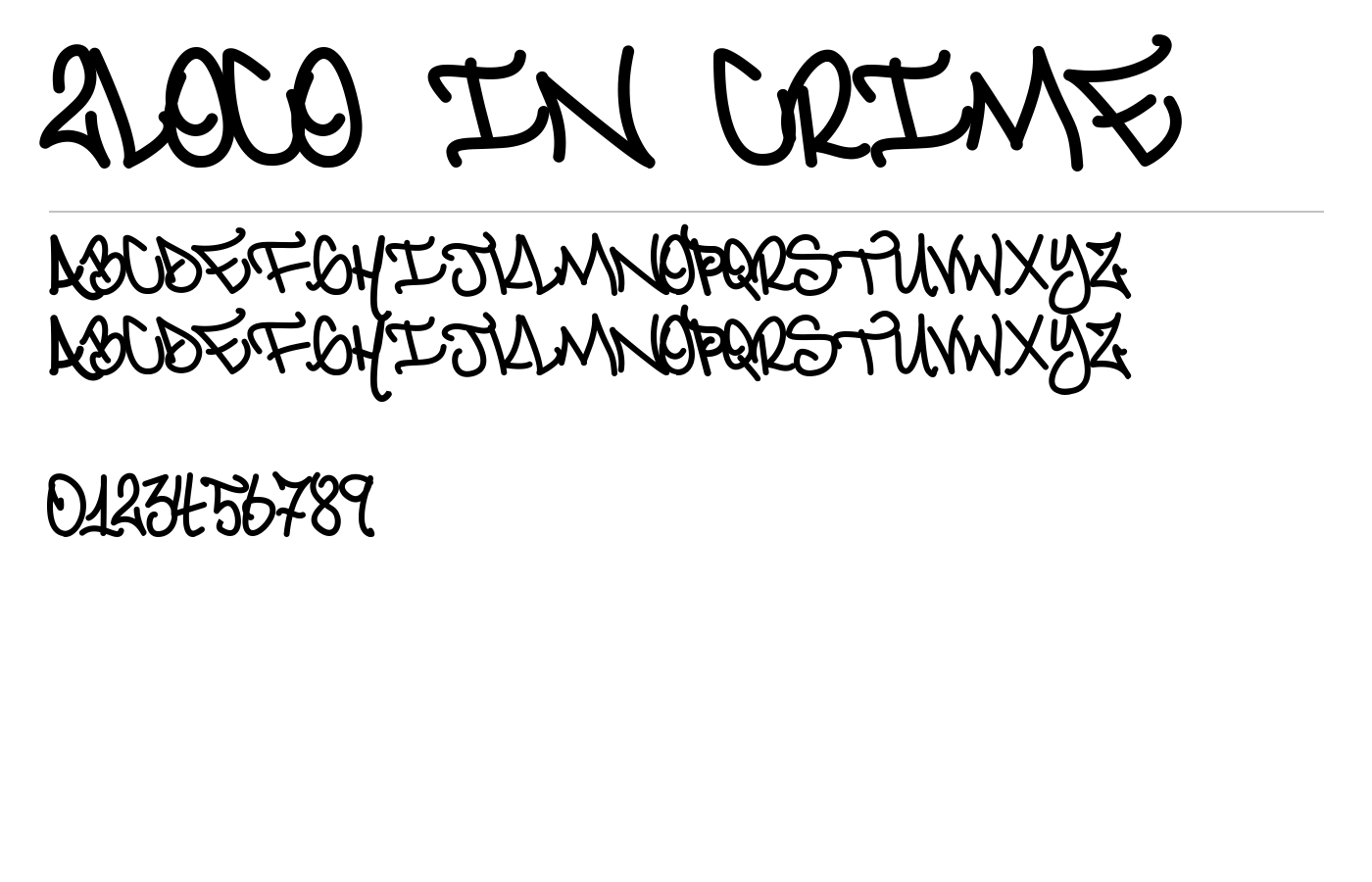 2LOCO IN CRIME Font preview