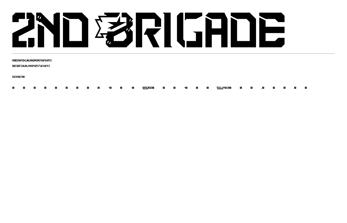 2nd Brigade Font preview