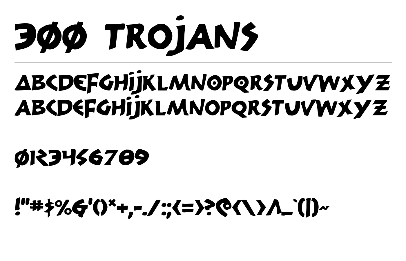 300 Trojans Font preview