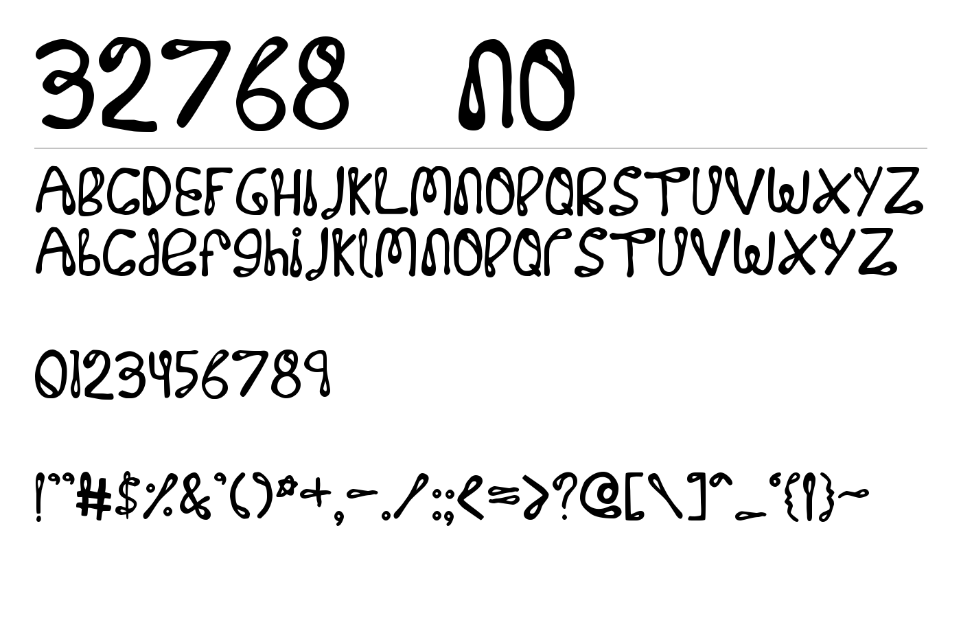 32768 NO Font preview