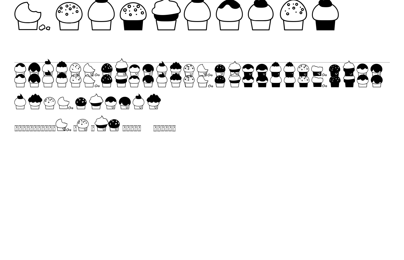 32cupcakes Font preview