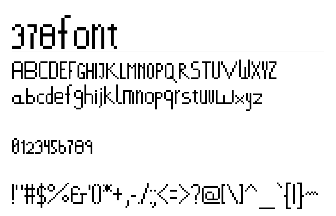 378font preview