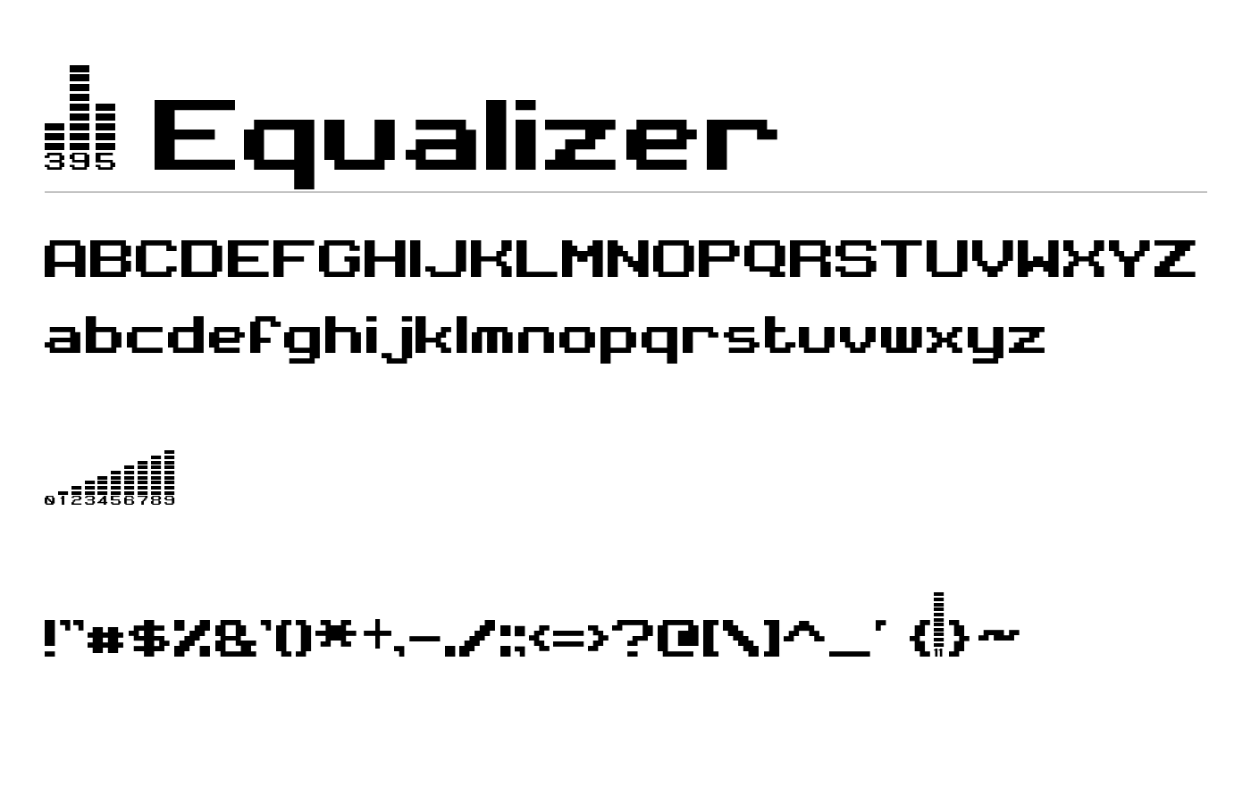 395 Equalizer Font preview