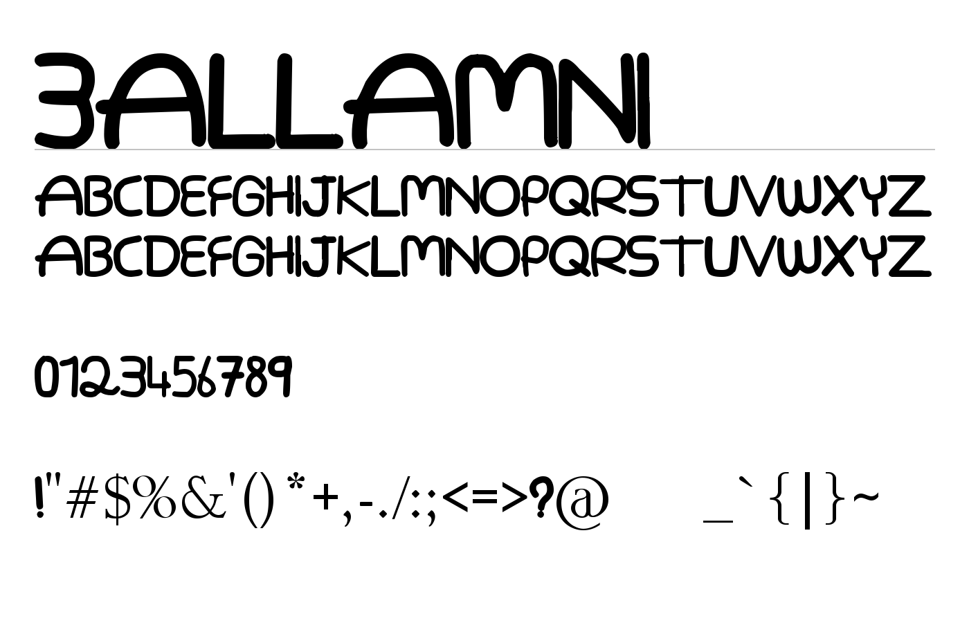 3allamni Font preview