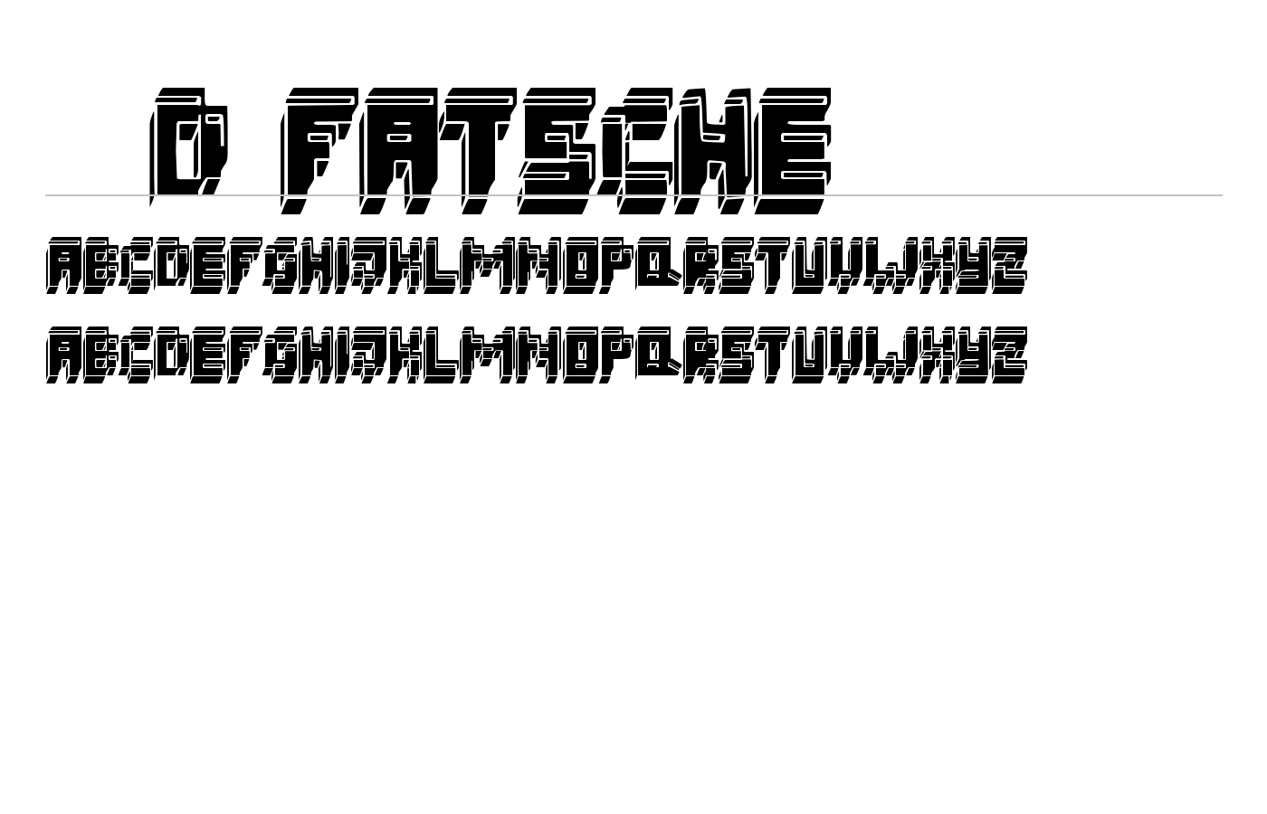 3d fatsche Font preview
