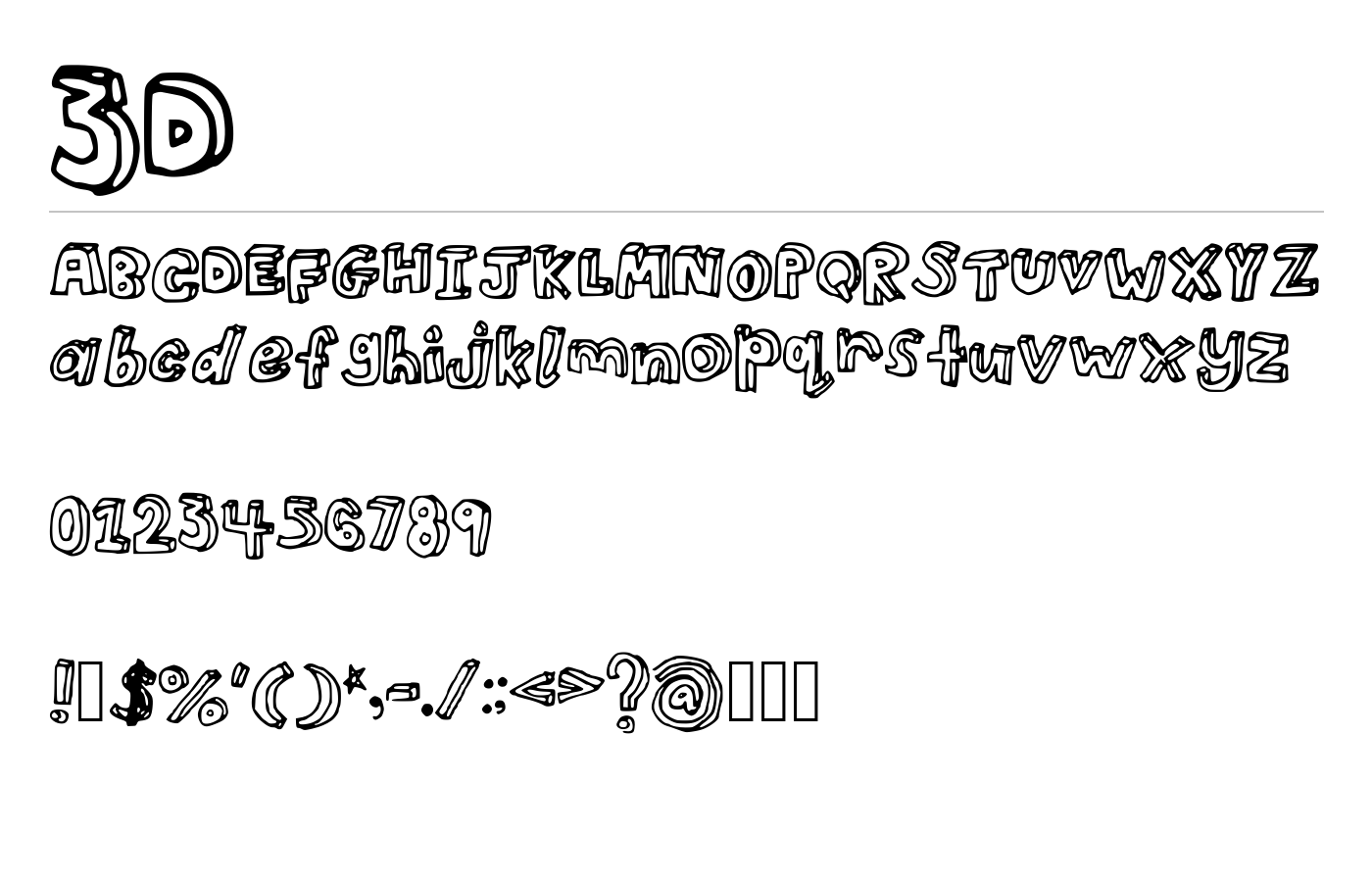 3D Font preview