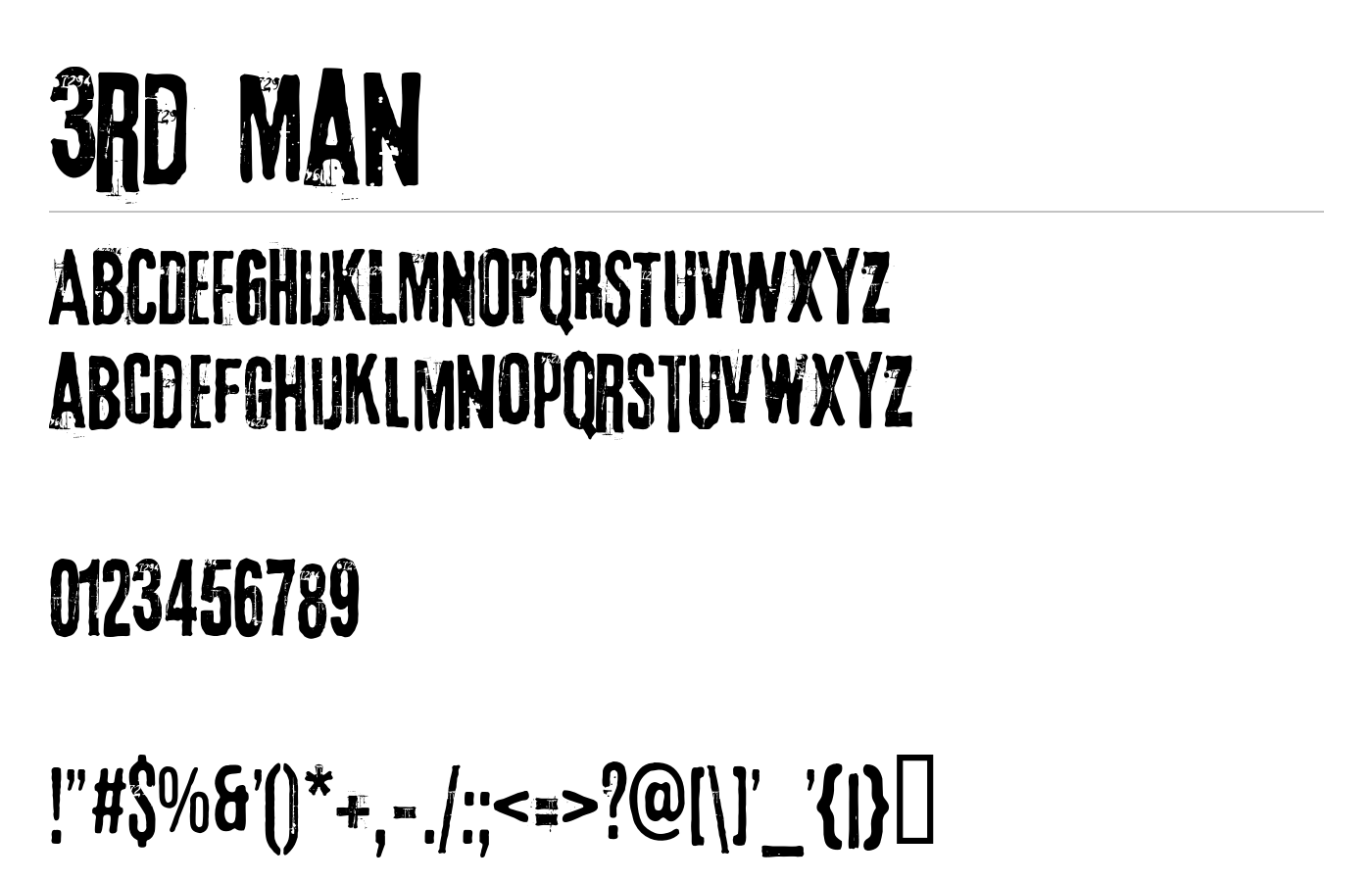 3rd Man Font preview