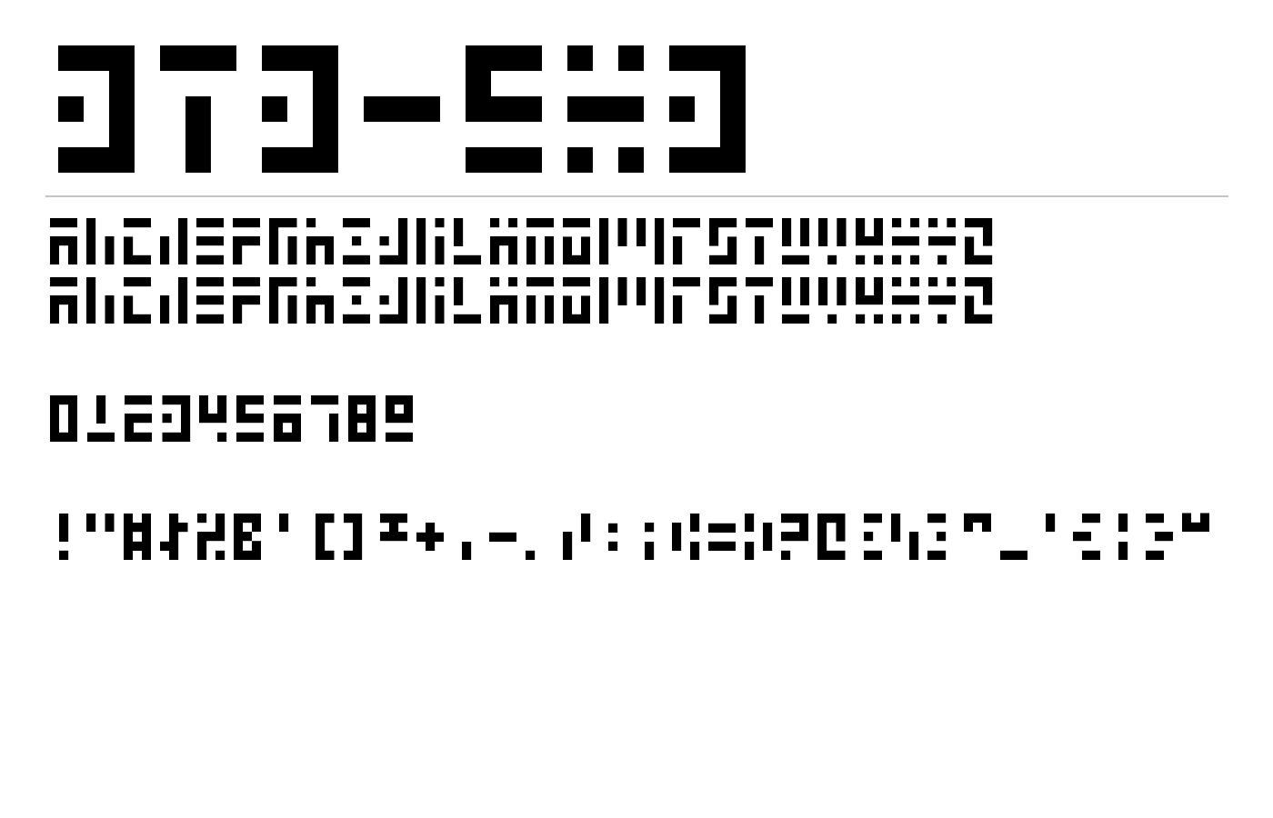 3t3-5x3 Font preview