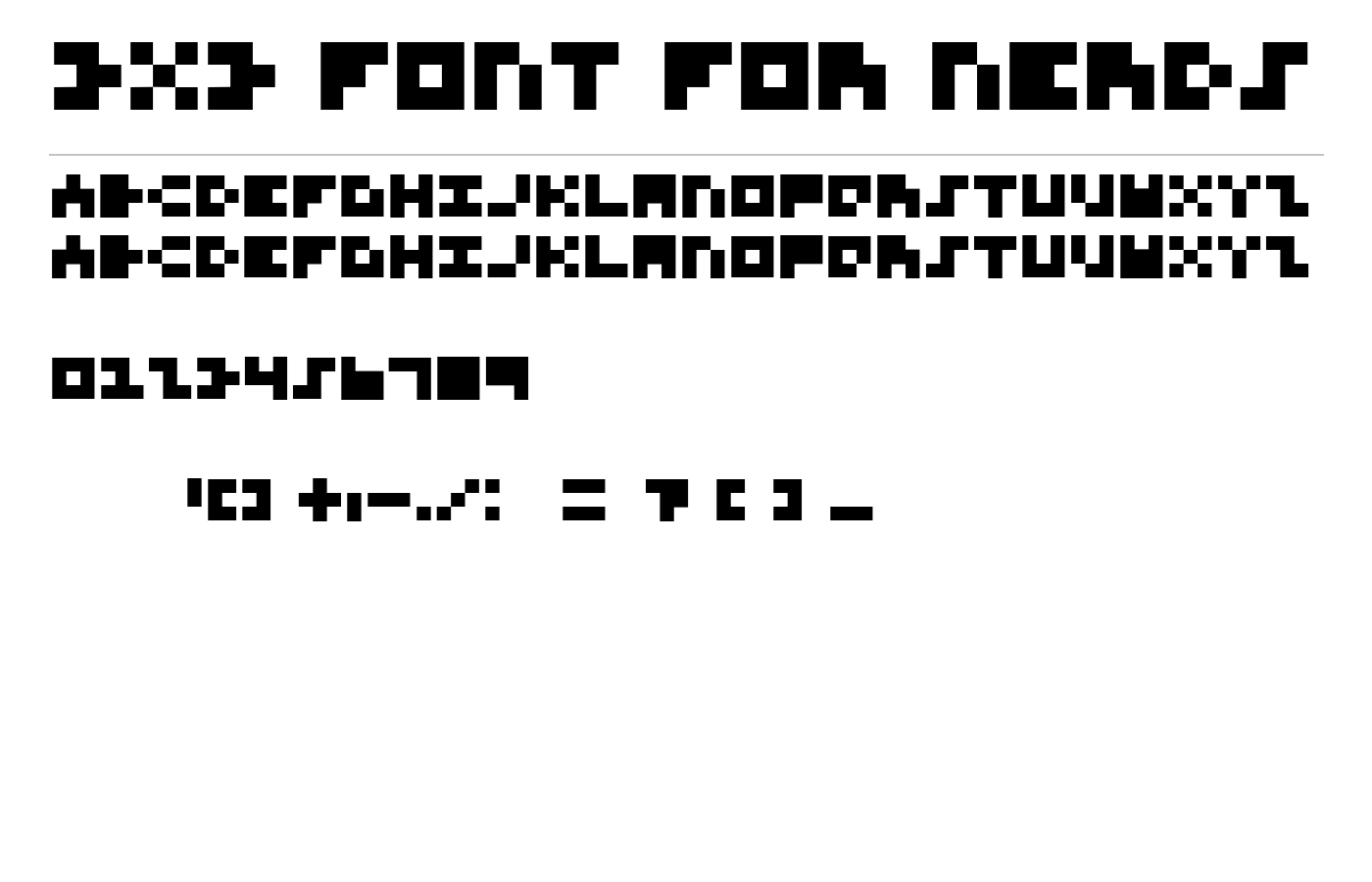 3x3 Font for Nerds Font preview