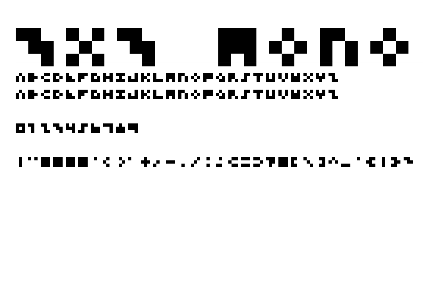 3x3 Mono Font preview