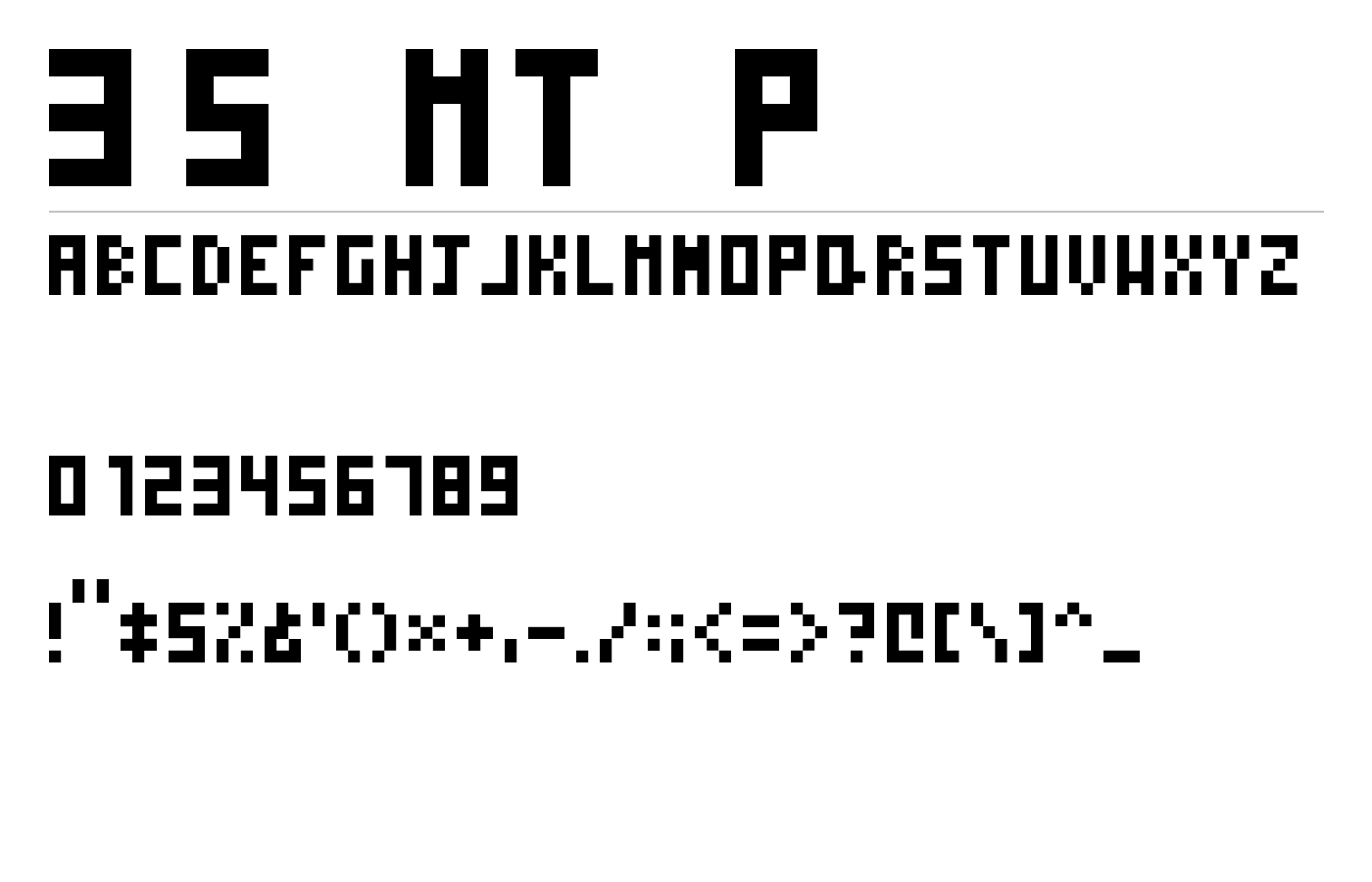 3x5 MT Pixel Font preview