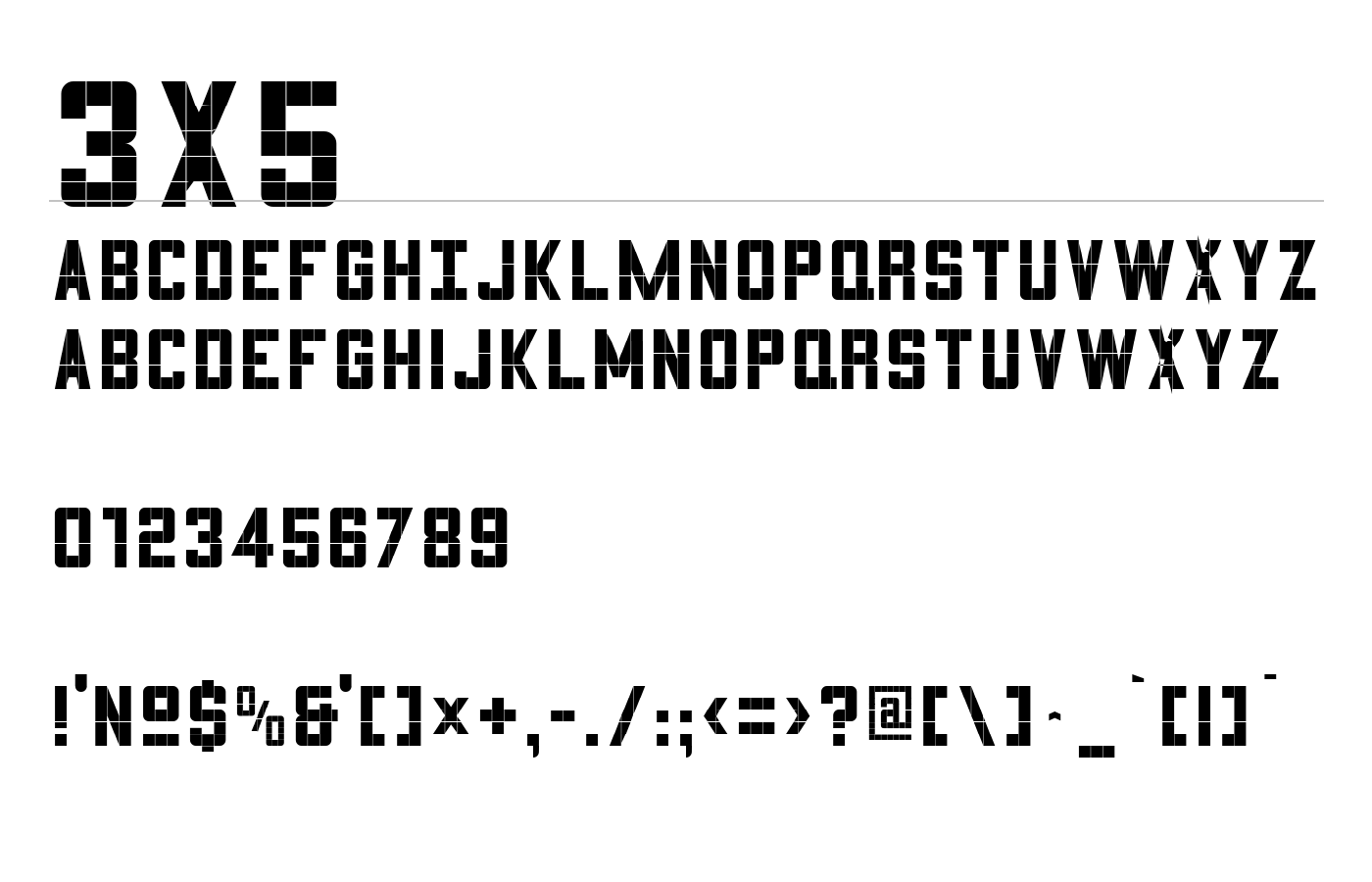 3x5 Font preview