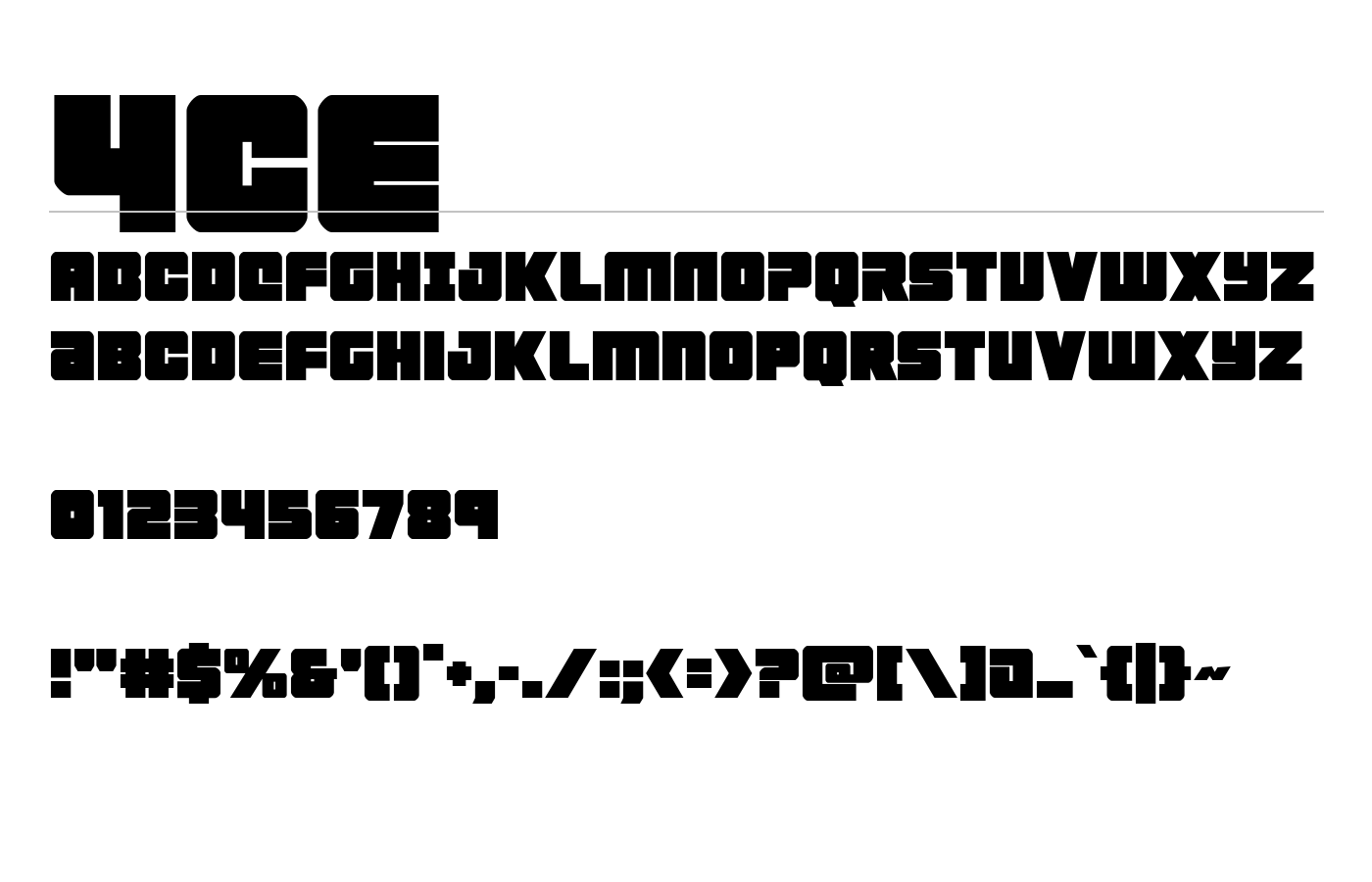 4ce Font preview