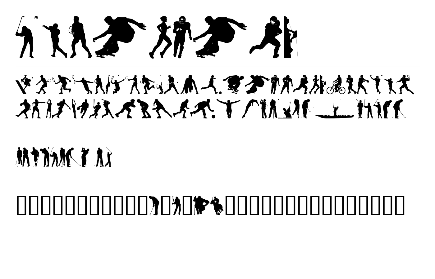 4YEOSPORT Font preview