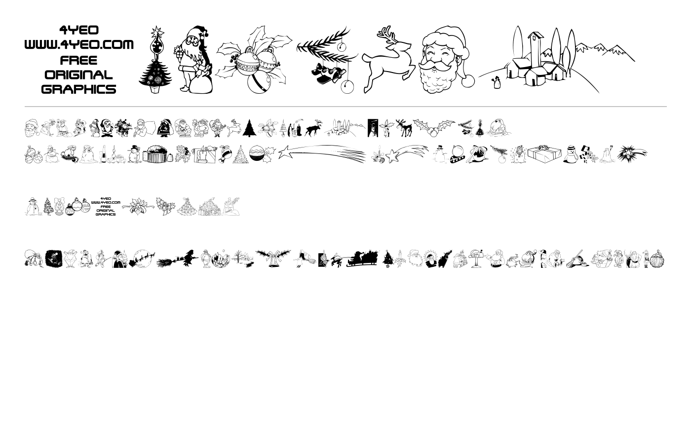 4YEOXMAS Font preview