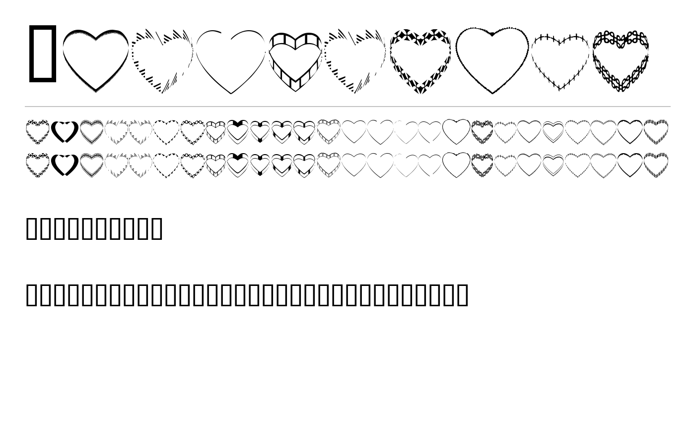 4YEOhearts Font preview