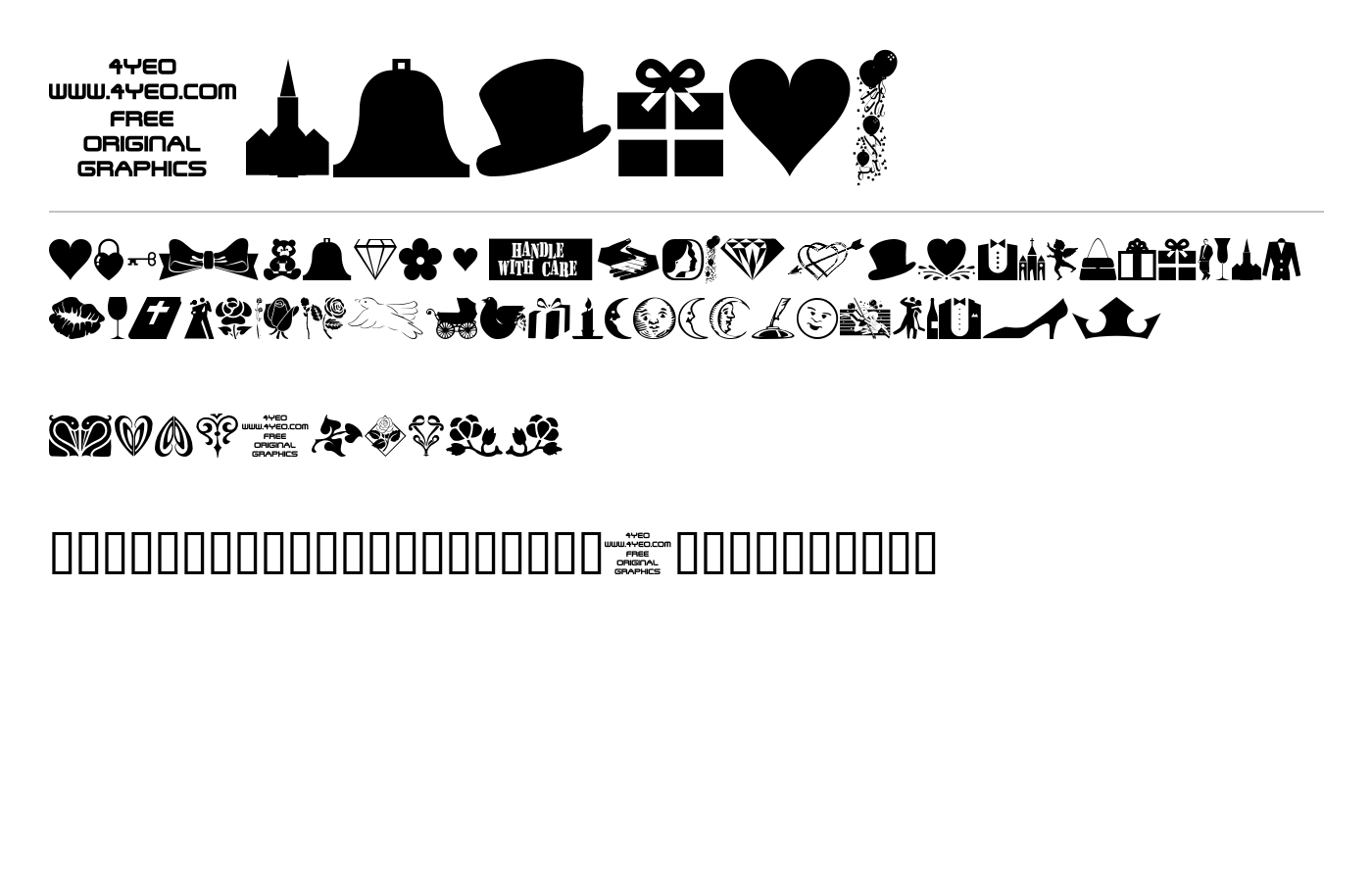 4YEOVAL Font preview