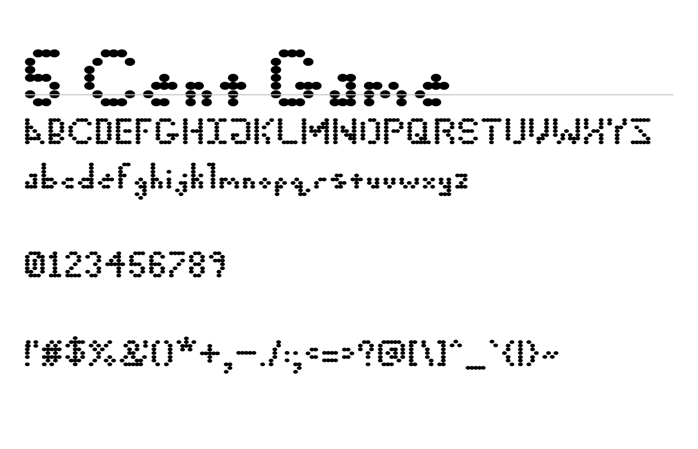 5 Cent Game Font preview