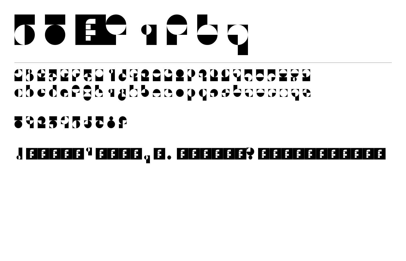 50/fifty Font preview