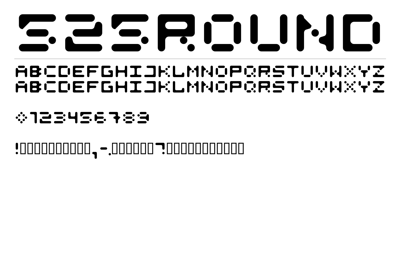 525round Font preview
