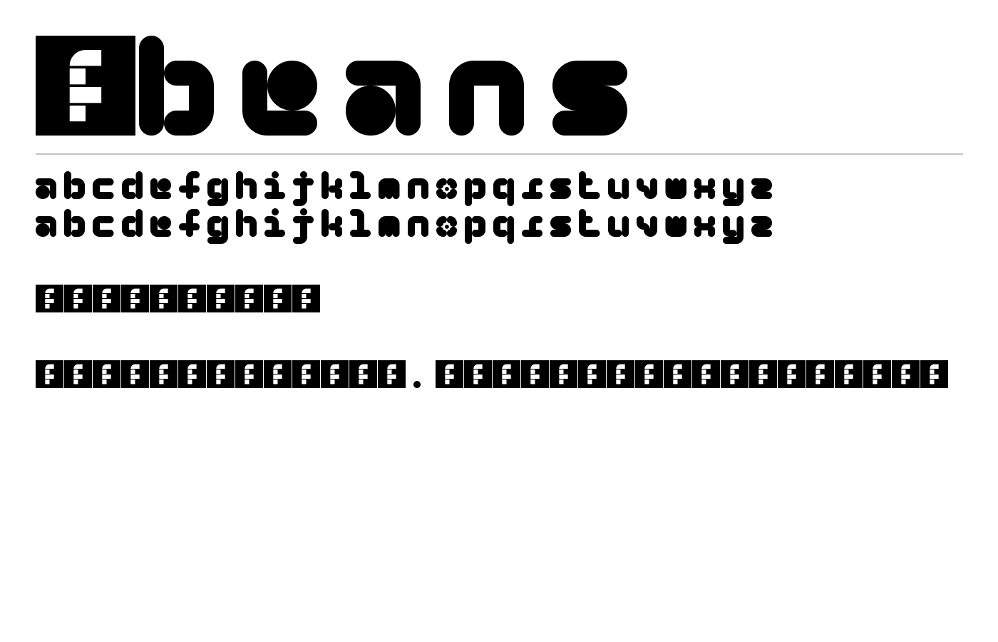 5Beans Font preview