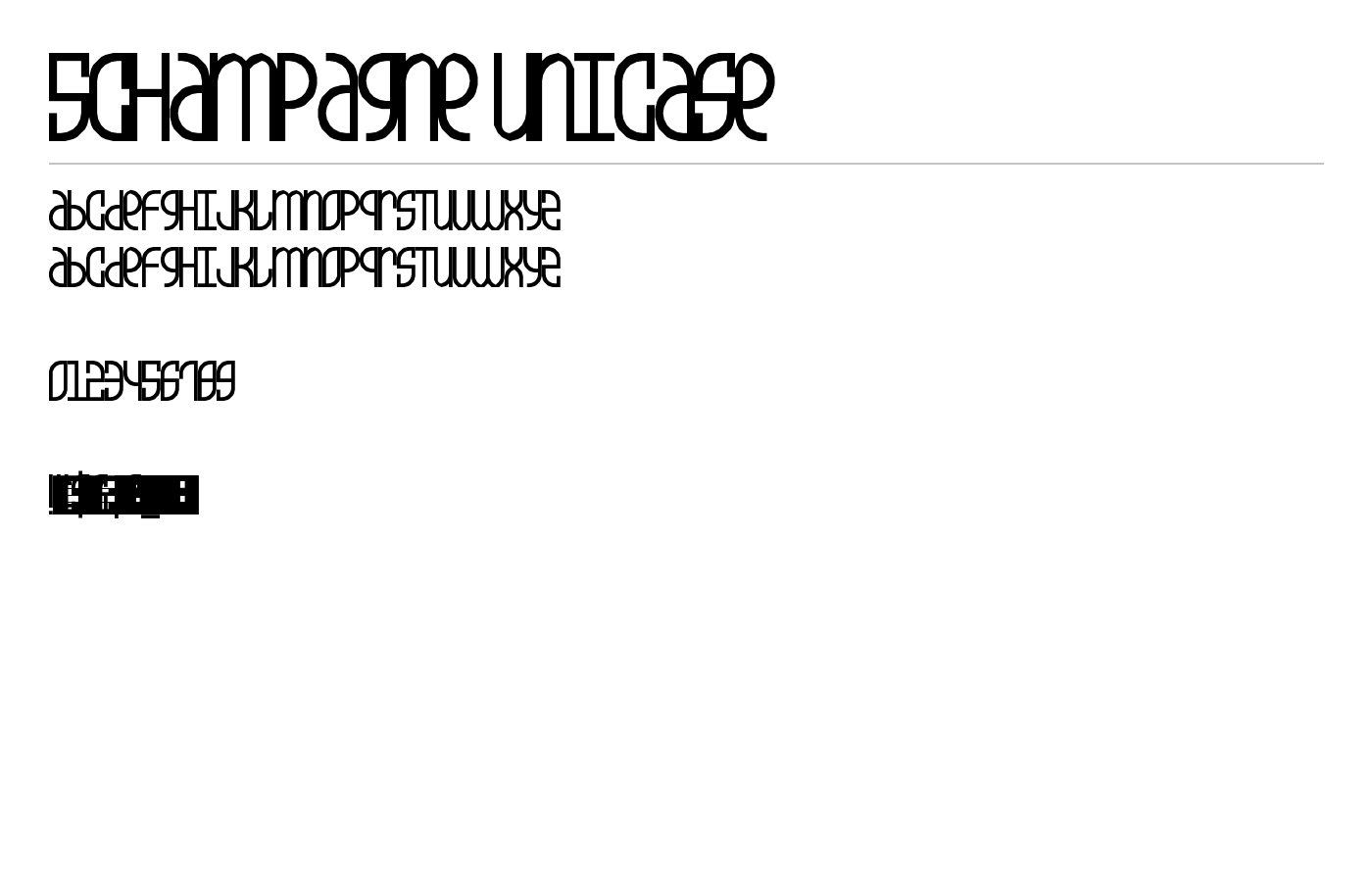 5Champagne Unicase Font preview