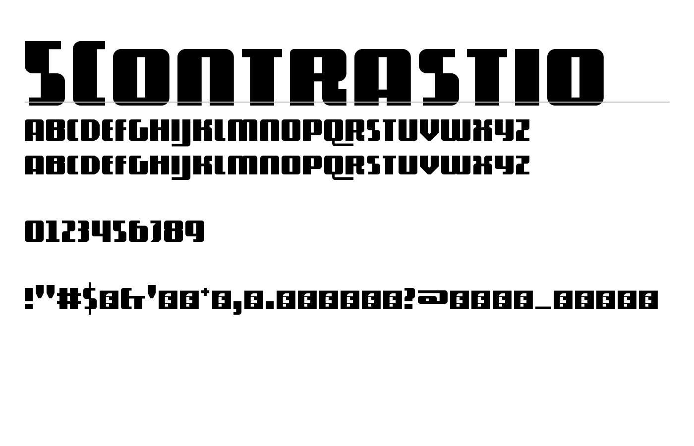 5Contrastio Font preview