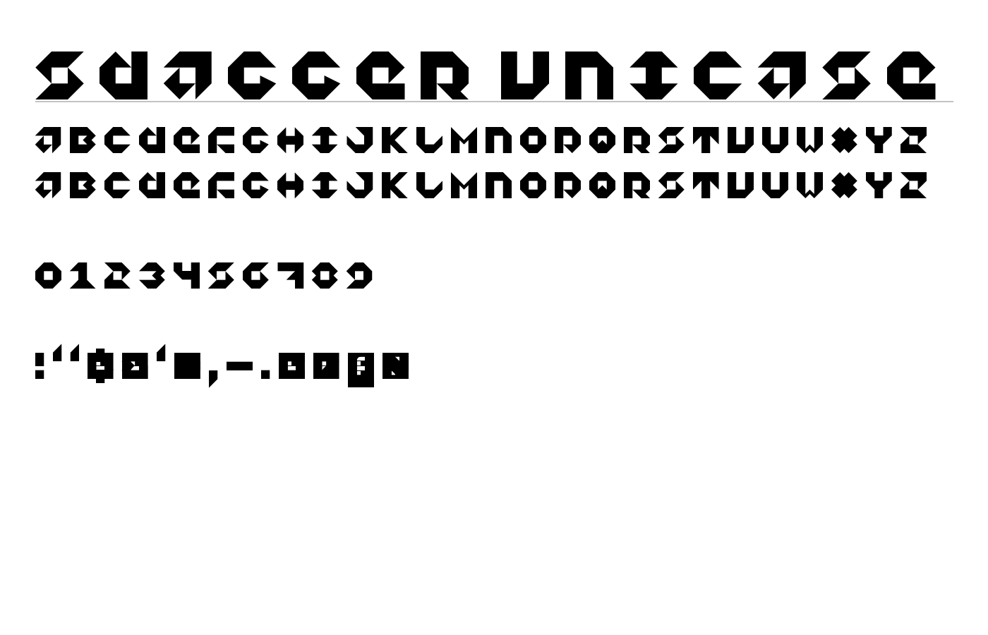 5Dagger Unicase Font preview