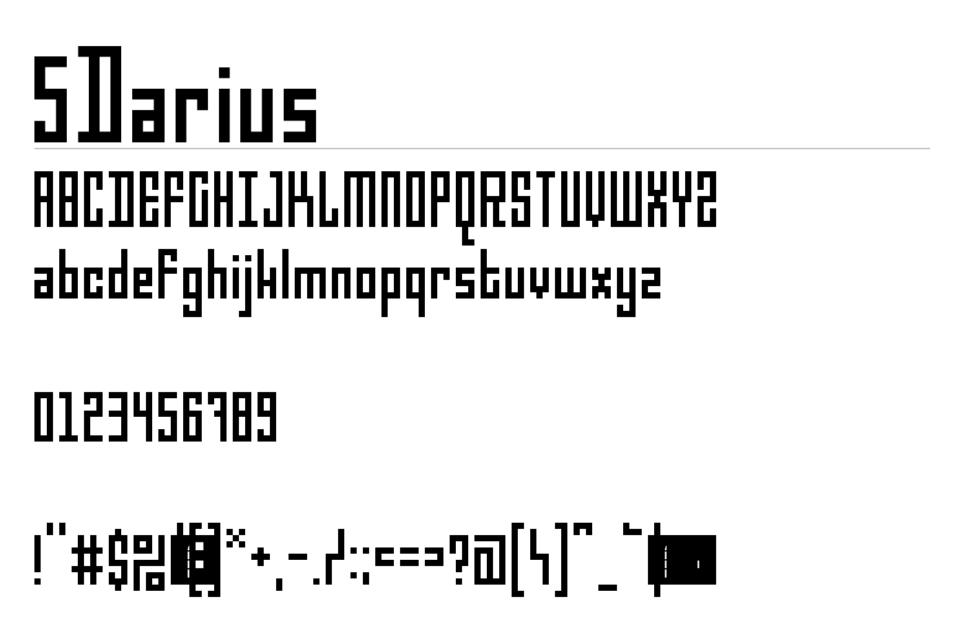 5Darius Font preview