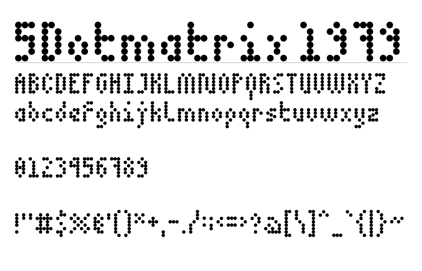 5Dotmatrix 1979 Font preview