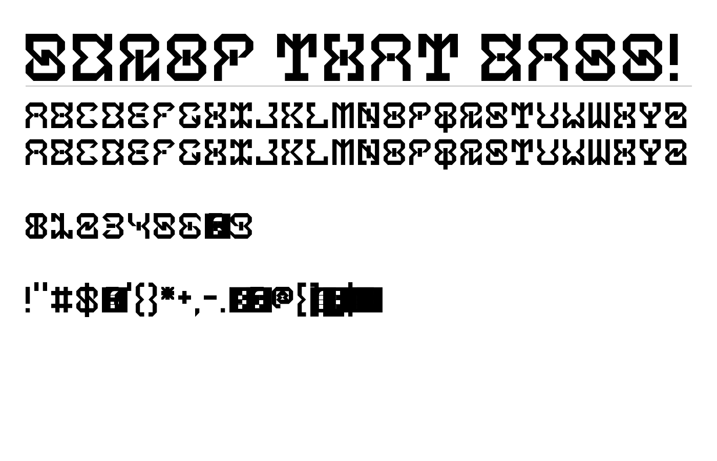 5Drop That Bass! Font preview