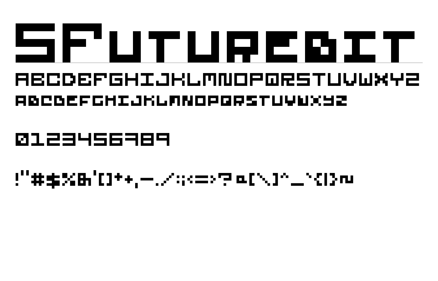 5Futurebit Font preview