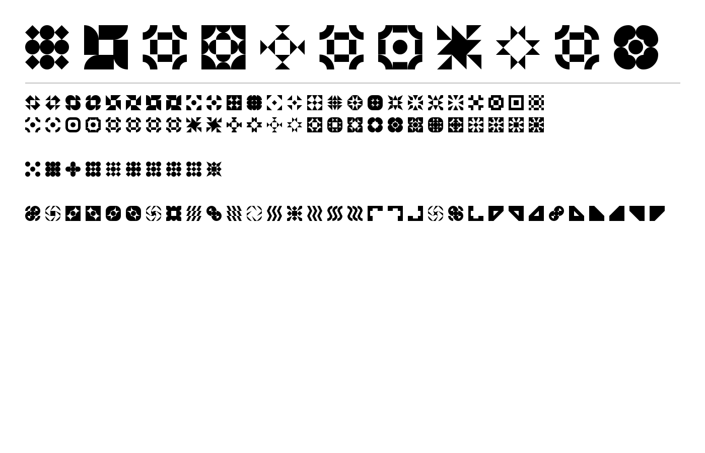 5Geomedings Font preview